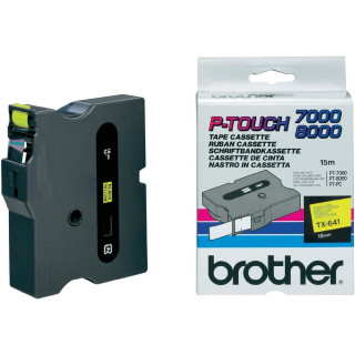 BROTHER Cinta laminada Amarillo / negro 18 mm