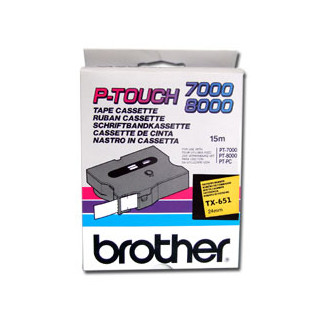 BROTHER Cinta laminada amarillo/negro 24mm