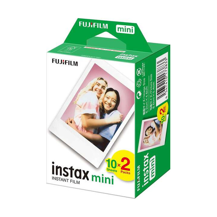 Fujifilm Instax mini Pack de 2x10 Peliculas de Fotos Instantaneas - Validas para todas las Camaras mini de Instax - Formato de