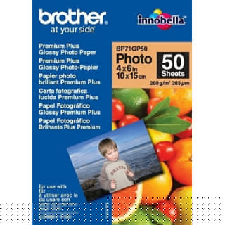 BROTHER Papel Inkjet Glossy 10x15 50h 260g/m2