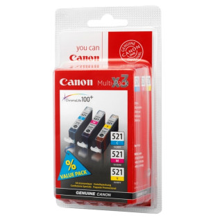 Canon CARTUCHO RAINBOW PACK CLI-521/C/M/Y Pixma MP 620/630/980 IP/4600