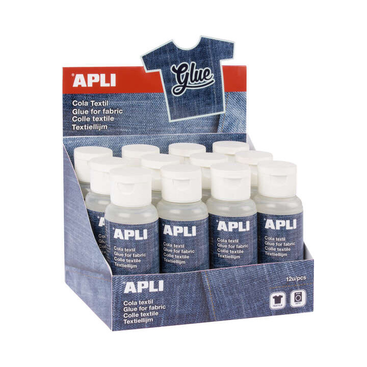 Apli Cola Textil Especial - 80ml - Resistente al Lavado - Ideal para Tejidos - Transparente