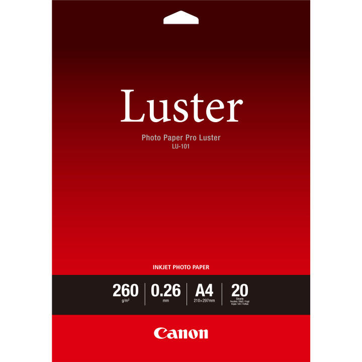 CANON Papel Pro Luster LU-101 20h.A4 Photo Paper Pro Luster 260g.