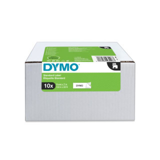 DYMO Cinta LM D1 Multipack 9mmx7m  VALUE PACK (S0720680 10 rollos) Negro/blanco