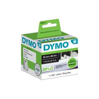 DYMO Etiqueta LW Etiquetas dirección  89x36mm  1 rollo de etiquetas (260) Papel blanco