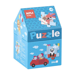 Apli Puzle Casita Infantil de 24 Piezas - Tamaño 42x28mm - Piezas Resistentes y Seguras - Desarrollo de Habilidades y Capacida