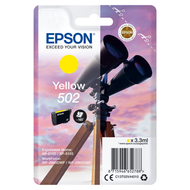 EPSON Singlepack Yellow 502 Ink