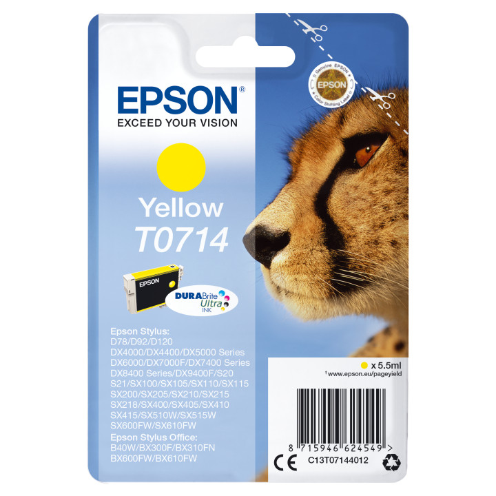 Epson Stylus D-78/92/120 Cartucho Amarillo (Radiofrecuencia + acoustic magnetic)