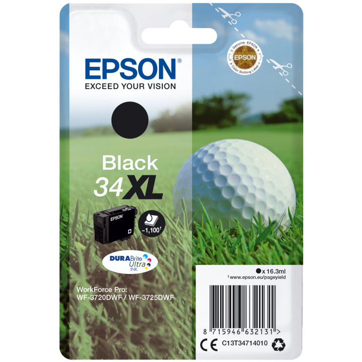 EPSON Singlepack Black 34XL DURABrite Ultra Ink