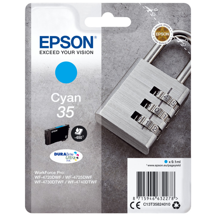 EPSON Singlepack Cyan 35 DURABrite Ultra Ink