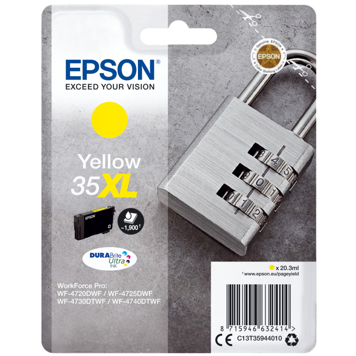 EPSON Singlepack Yellow 35XL DURABrite Ultra Ink