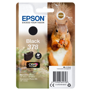 EPSON Singlepack Black 378 Claria Photo HD Ink con RF
