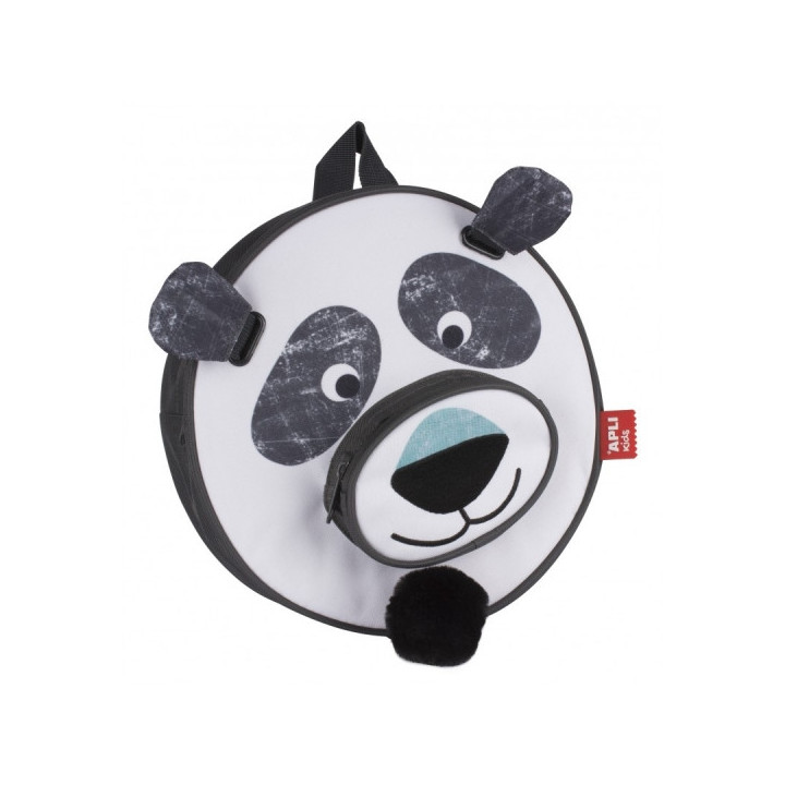 Apli Mochila Panda - Doble Compartimento - Cierre Cremallera - Asas Acolchadas y Regulables - Asa Superior para Colgar - Tira c