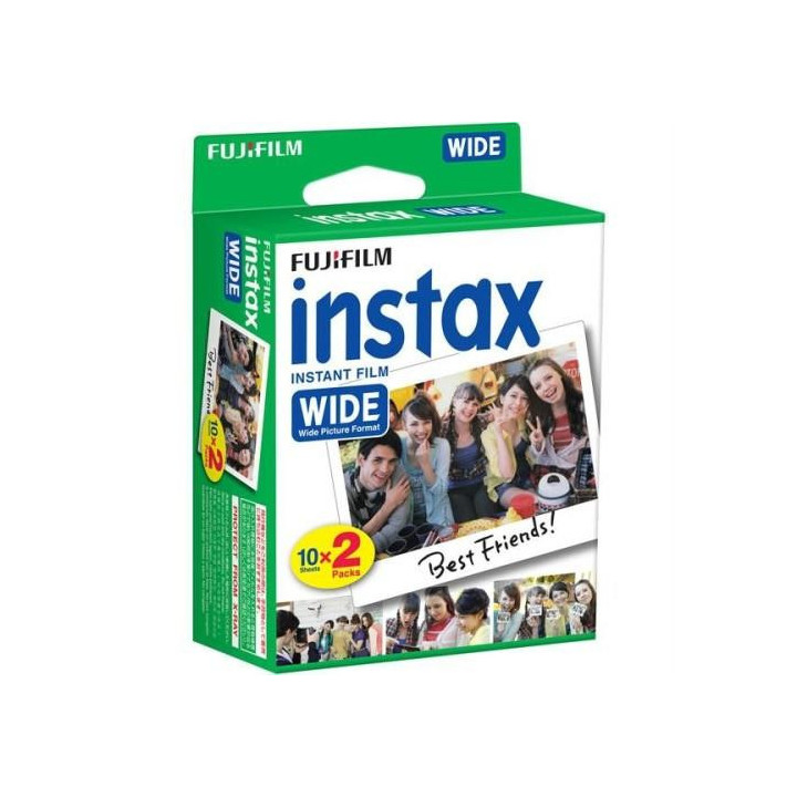Fujifilm Instax Film Wide Pack de 2x10 Peliculas de Fotos Instantaneas - Formato Impresion (Tamaño de Imagen 99x62mm)