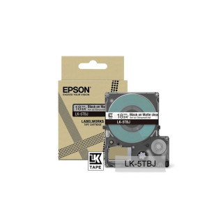 EPSON Cartucho de etiquetas Matte Tape   Clear/Black 18mm(8m)   LK-5TBJ