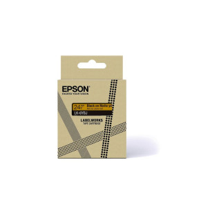 EPSON Cartucho de etiquetas Matte Tape   Yellow/Black 24mm(8m)   LK-6YBJ