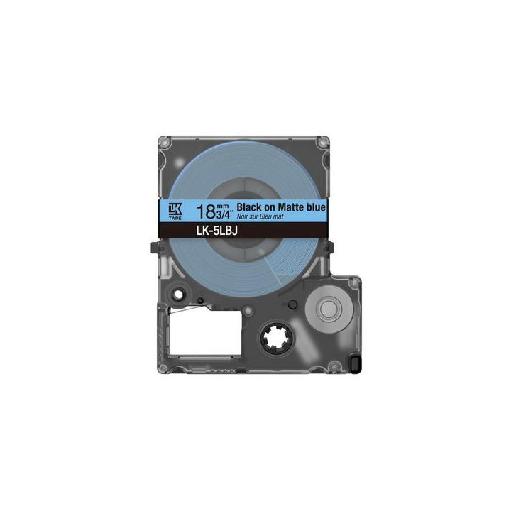EPSON Cartucho de etiquetas Matte Tape   Blue/Black 12mm(8m)   LK-4LBJ