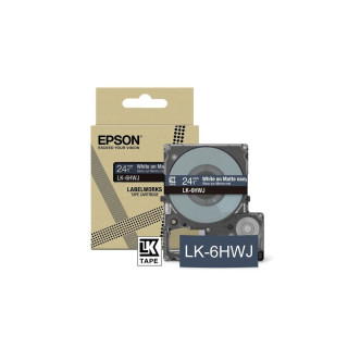 EPSON Cartucho de etiquetas Matte Tape   Navy/White 18mm(8m)   LK-5HWJ