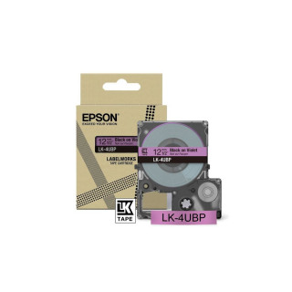 EPSON Cartucho de etiquetas Colour Tape   Violet/Black 12mm(8m)   LK-4UBP