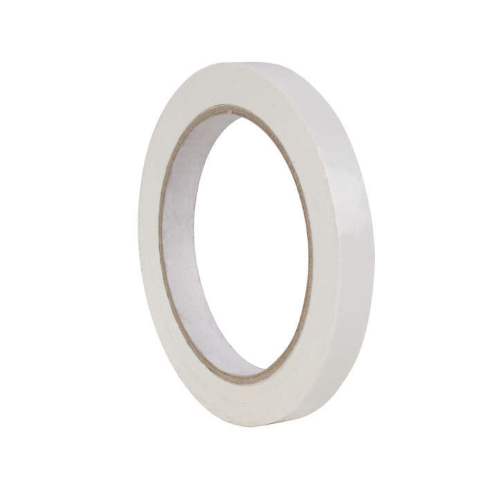 Apli Cinta Adhesiva Blanca 12mm x 66m - Resistente al Desgarro - Facil de Cortar - Adhesivo de Alta Calidad Blanco