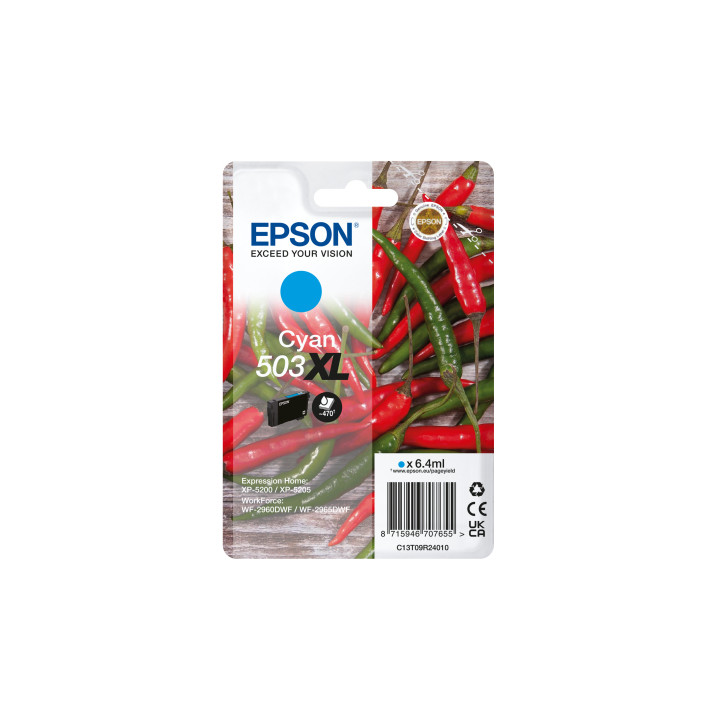 EPSON Tinta cian 503XL Pimientos