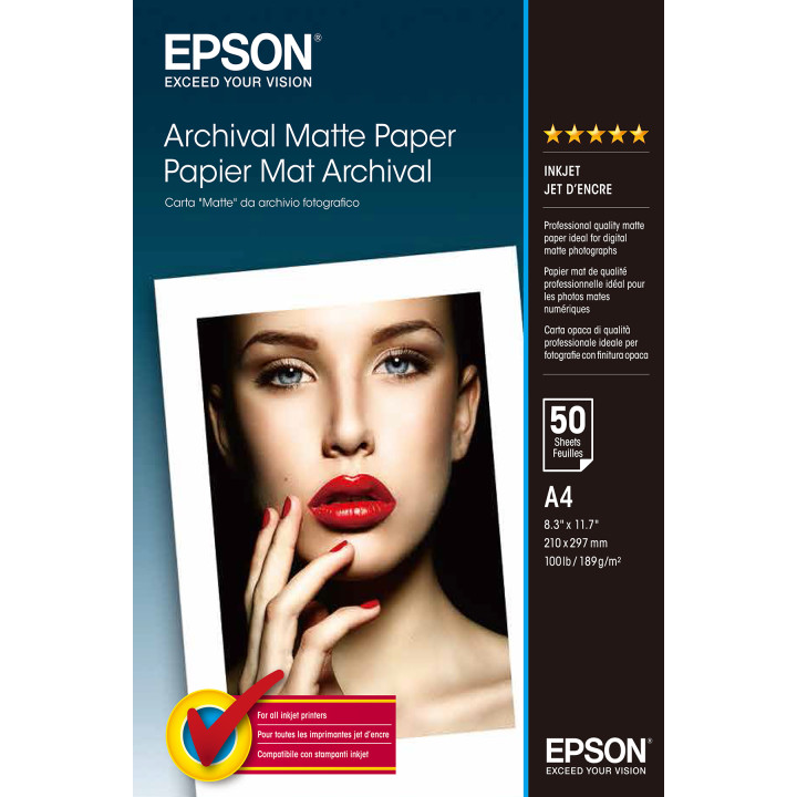 Epson Papel Mate Larga Duracion (Archival Matte Paper) A4
