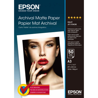 Epson Papel Mate Larga Duracion (Archival Matte Paper) A3