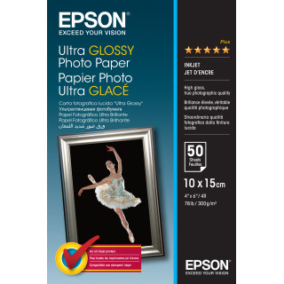 Epson Papel Ultra Glossy Photo Paper 10x15cm (50 hojas)300gr