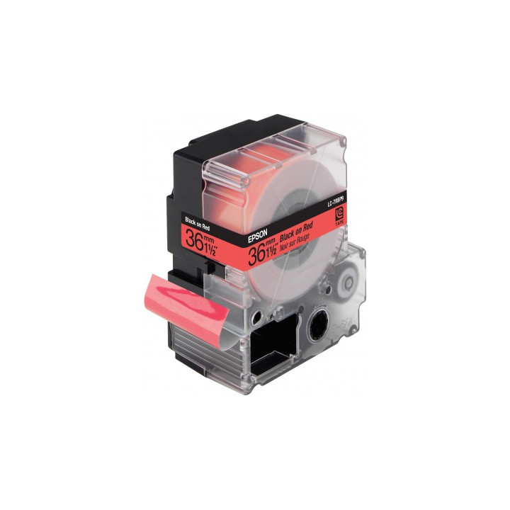 EPSON LABELWORKS Etiqueta Rojo Pastel/Negro -36mm/9m (LC-7RBP9)
