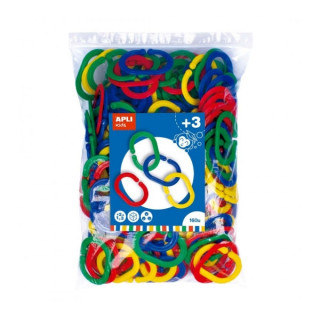 Apli Anillas Engarzables de Plastico - Fomenta Psicomotricidad Fina - Mejora Coordinacion Mano-Ojo - Ideal para Escuelas y Grup