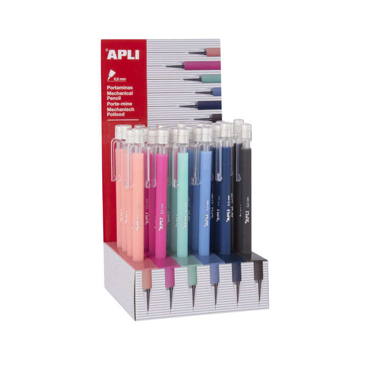 Apli Expositor Portaminas Soft Nordik 0.5mm - Colores Salmon