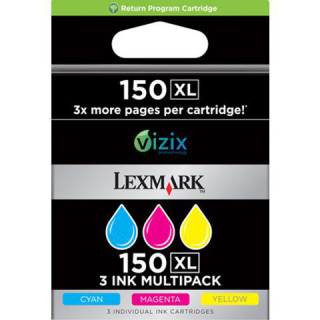 Lexmark Pack 3 cartuchos color (CMY) Alto Rendimiento Retornables 150XL