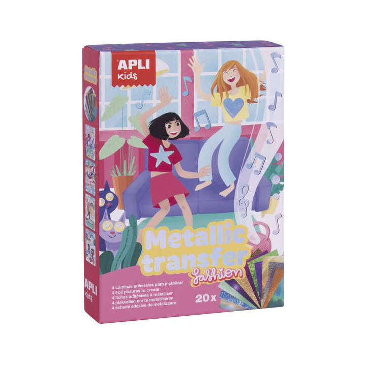 Apli Metallic Transfer Fashion - Sin Medida - Transferibles Metalicos para Decoracion de Prendas y Objetos