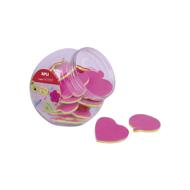 Apli Expositor de 45 Blocs de Notas Adhesivas - 4 Formas Distintas - Colores Surtidos