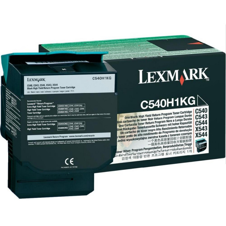 LEXMARK C540/543/544 Toner Negro Retornable Alto rendimiento