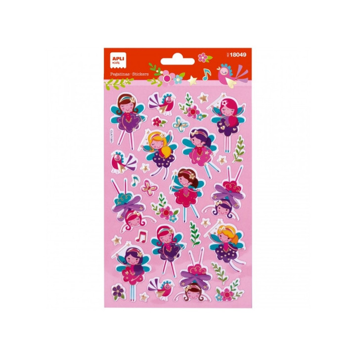 Apli Bolsa de Pegatinas de Hadas - Acabado Metalizado - Adhesivo Permanente - Ideal para Scrapbooking y Decoracion - Estimula C