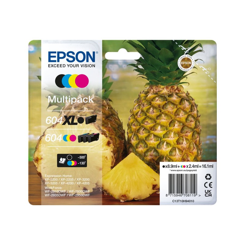 Epson 604XL/604 Pack de 4 Cartuchos de Tinta Originales - C13T10H94010 Epson 604XL/604 Pack de 4 Cartuchos de Tinta Originales - C13T10H94010