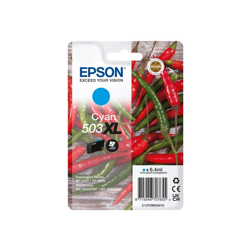 Epson 503XL Cyan Cartucho de Tinta Original - C13T09R24010 Epson 503XL Cyan Cartucho de Tinta Original - C13T09R24010