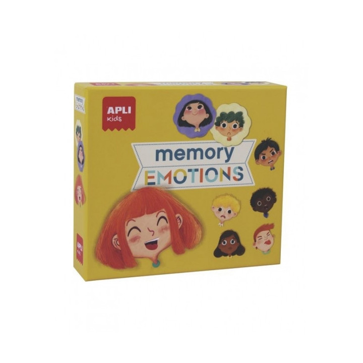 Apli Memory Emotions - Estimula la Memoria - Enseña a Expresar Emociones - Piezas Resistentes y Seguras - Mejora Concentracion