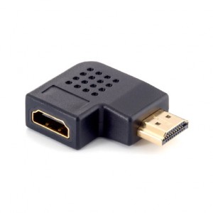 Equip Adaptador HDMI Tipo A Macho a HDMI Tipo A Hembra en Angulo - Conectores Dorados