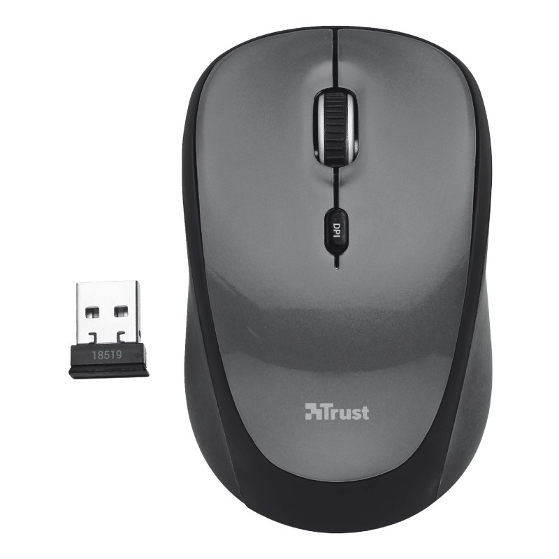 Trust Yvi Raton Inalambrico USB 1600dpi - 3 Botones - Uso Ambidiestro - Color Negro Trust Yvi Raton Inalambrico USB 1600dpi - 3 Botones - Uso Ambidiestro - Color Negro