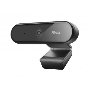 Trust Tyro Webcam Full HD 1080p USB 2.0 - Microfono Incorporado - Enfoque Automatico - Angulo de Vision 64º - Tripode Incluido