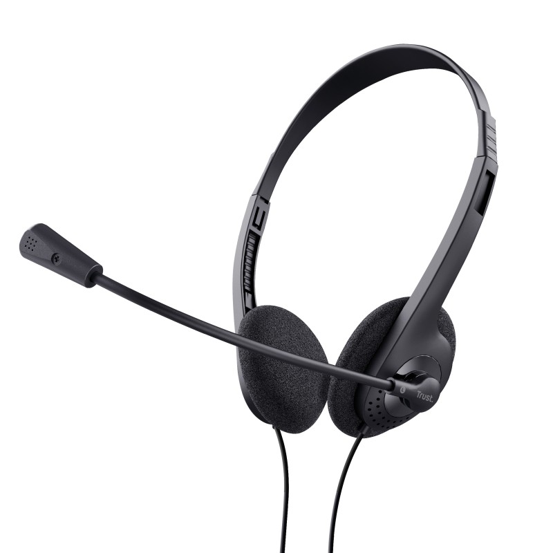 Trust Auriculares con Microfono - Control de Volumen - Diadema Ajustable - 2 Cables Adaptadores de 3.5mm Trust Auriculares con Microfono - Control de Volumen - Diadema Ajustable - 2 Cables Adaptadores de 3.5mm