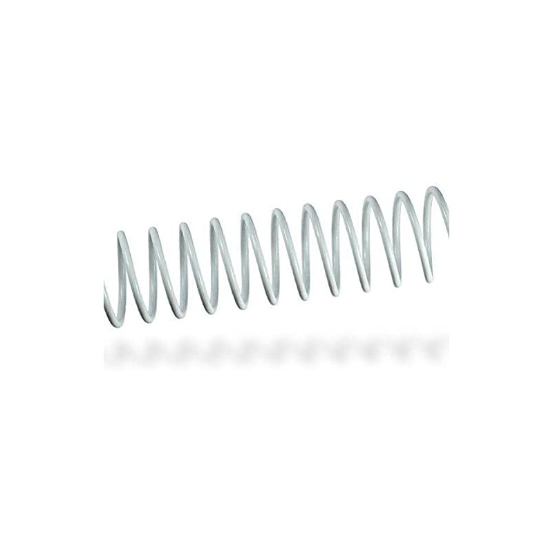 Fellowes Pack de 100 Espirales Metalicas 20mm - Hasta 140 Paginas - Color Blanco