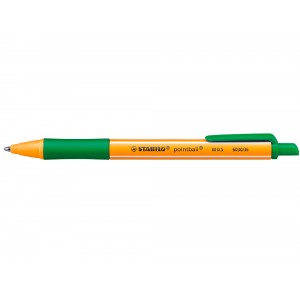 Stabilo Pointball Boligrafo Retractil - Punta de 1mm - Tinta con Base de Aceite - Recargable - 79% Plastico Reciclado - Grip An