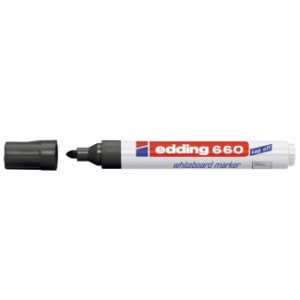 Edding 660 Rotulador para Pizarra Blanca - Punta Redonda - Trazo entre 1.5 y 3 mm. - Tinta Pigmentada - Recargable - Borrable e