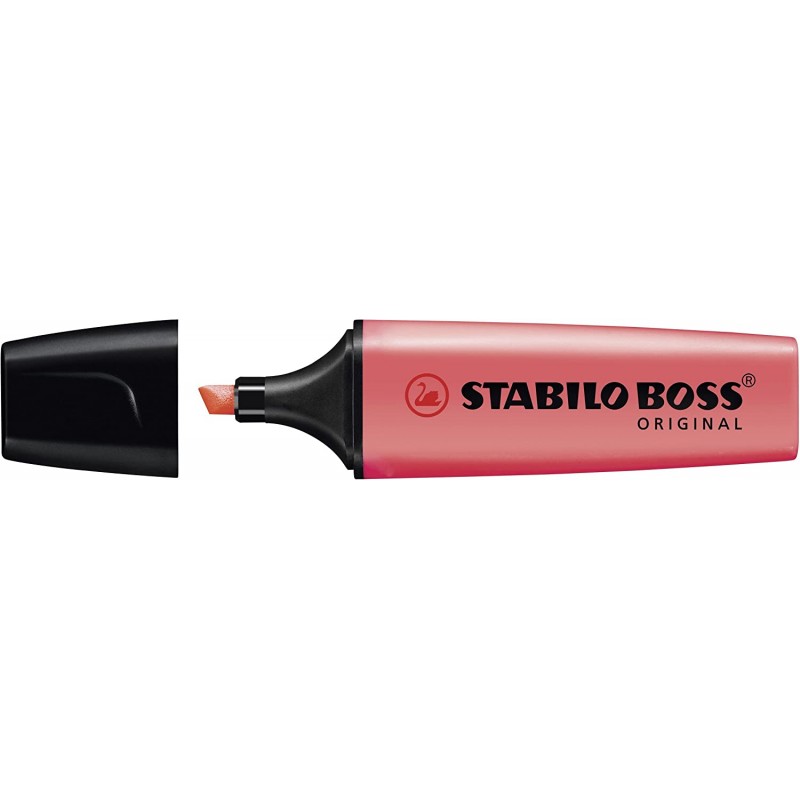Stabilo Boss 70 Pastel Marcador Fluorescente - Trazo entre 2 y 5mm - Recargable - Tinta con Base de Agua - Color Rojo Coral Mel Stabilo Boss 70 Pastel Marcador Fluorescente - Trazo entre 2 y 5mm - Recargable - Tinta con Base de Agua - Color Rojo Coral Mel