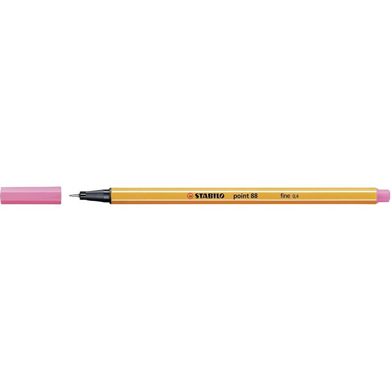 Stabilo Point 88 Rotulador de Punta Fina de Fibra - Trazo de 0.4 mm - Tinta con Base de Agua - Color Rosa Claro Stabilo Point 88 Rotulador de Punta Fina de Fibra - Trazo de 0.4 mm - Tinta con Base de Agua - Color Rosa Claro