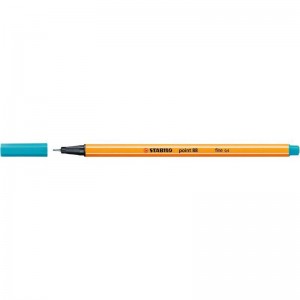 Stabilo Point 88 Rotulador de Punta Fina de Fibra - Trazo de 0.4 mm - Tinta con Base de Agua - Color Azul Claro