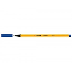 Stabilo Point 88 Rotulador de Punta Fina de Fibra - Trazo de 0.4 mm - Tinta con Base de Agua - Color Azul Oscuro